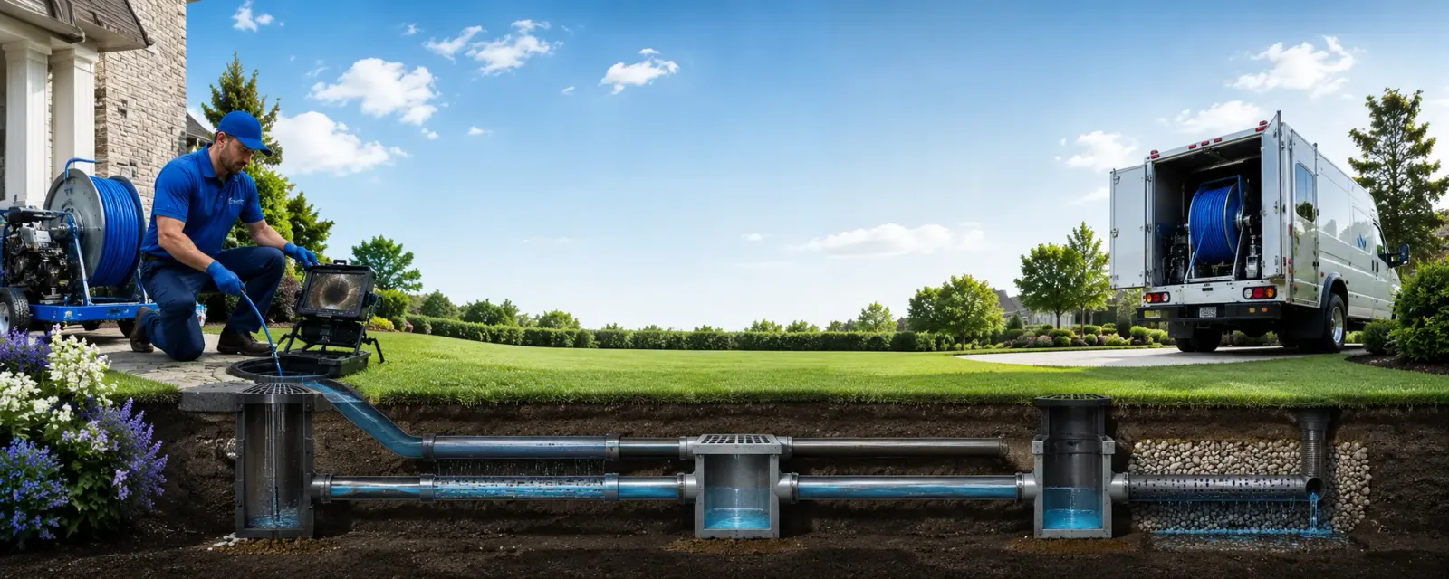 Outdoor drain cleaning information for Ridgeway, WI